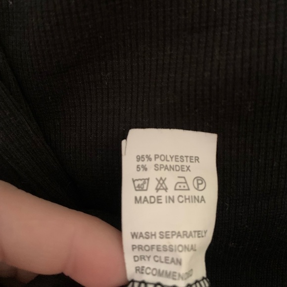 Black Criss Cross Lace Up Cold Shoulder Top - Picture 6 of 6